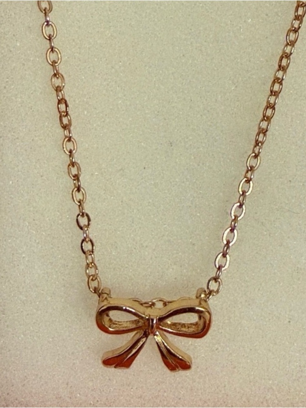 Delicate Gold Bow Pendant Necklace - Women's Jewelry